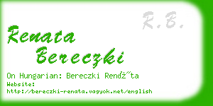 renata bereczki business card